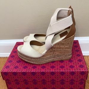 Tory Burch peep-toe cork wedge